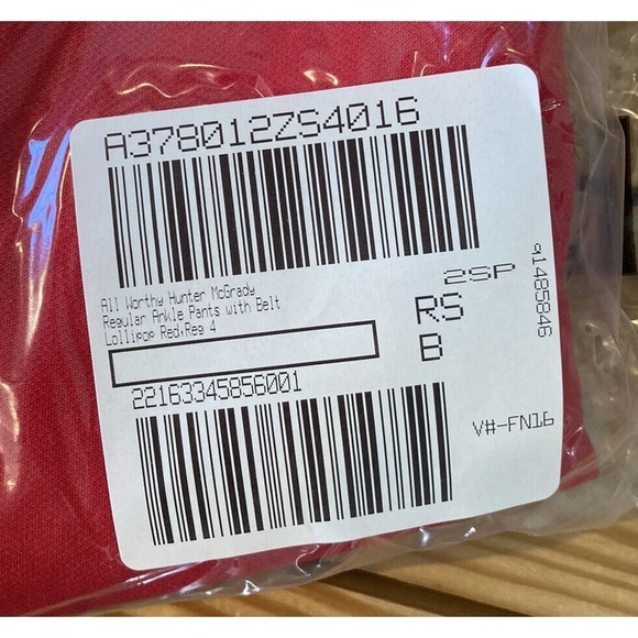 NEW All Worthy Belted Hunter McGrady Ankle Pants Size 4 Women’s Red - Picture 9 of 9